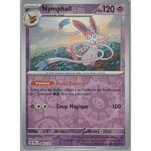 Carte Pokémon - Nymphali - 040/131 - Holo-Reverse - Ev8,5 Evolution Prismatique