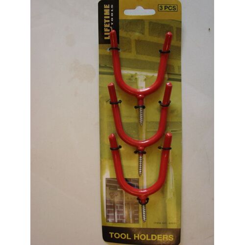 Porte-outils   jardinage, ménage - lot de 3 - Supports en fer à visser