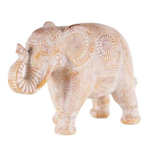 Décoration épurée zen statue éléphant mandala blanc dore, très bonne remise en main propre ou envoie postale lot de 2