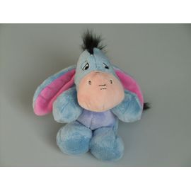 Doudou Âne Bourriquet Bleu Mauve Rose 21 Cm Disney Nicotoy