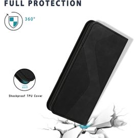 Sjzg-Coque Pour Oppo A53s / Oppo A53 2020, Premium Étui Housse En Cuir De Protection Avec [Emplacements Cartes] [Magnetique], Clapet Folio Portefeuille Pour Oppo A53s / Oppo A53 2020 (Noir)