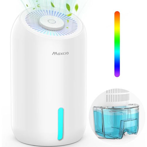 lbgwp60-Deshumidificateur D'Air, Deshumidificateurs La Maison, Arrêt Automatique Et Lumière Led Colorée, Portable Et Ultra Silencieux, Chambre, Bains, Armoire
