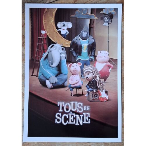 Affiche / Poster Du Film D'animation "Tous En Scène" - 29,7 X 42 Cm