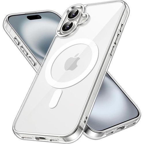 Hqselection® Coque Magnétique Pour Iphone 16 6,1 Pouces, Compatible Avec Magsafe, Dos Anti Rayures, Transparent