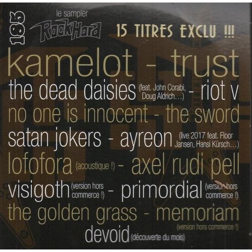 Le Sampler Rock Hard N° 185 _ (Cd Collector 15 Titres ; Pochette Cartonnée ; 2018)