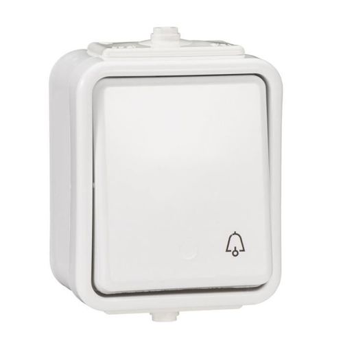Bouton-poussoir sonnette étanche IP44 Blanc WNT101C01 Cedar Schneider