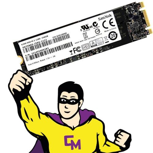 SSD SATA M.2 2280 256Go SanDisk X300 SD7SN6S-256-1006 Clé B & M