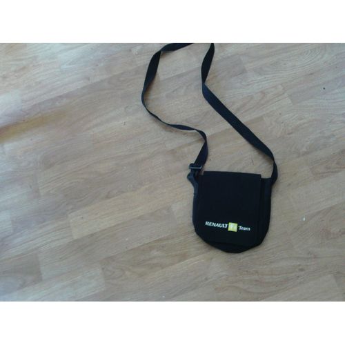 Sacoche RENAULT F1 noire nylon à bandoulière. TBE