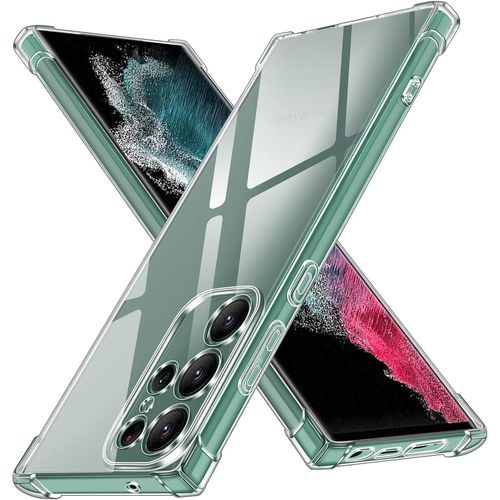 Coque Pour Samsung Galaxy S23 Ultra 5g, Ultra Transparent Étui De Protection En Silicone Antichoc Avec Coins Renforcés, Clair Mince Souple Tpu Bumper Housse