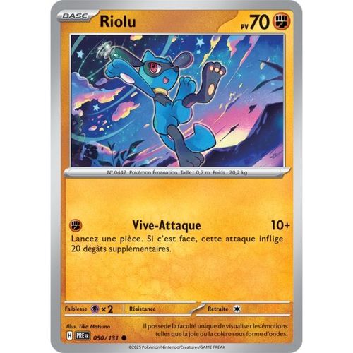 Carte Pokémon - Riolu - 050/131 - Ev 8.5 - Evolutions Prismatiques