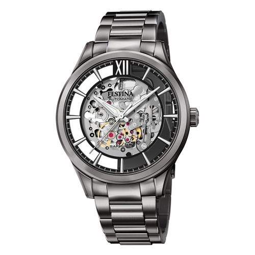 Montre Homme Festina Acier Inoxydable Noir Montre-Bracelet Automatique Festina Uf20632/1
