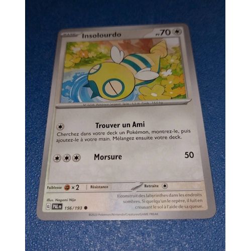 Carte Card Pokémon Insolourdo 156 193