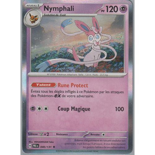 Carte Pokémon - Nymphali - 040/131 - Holo-Rare - Ev8,5 Evolutions Prismatiques