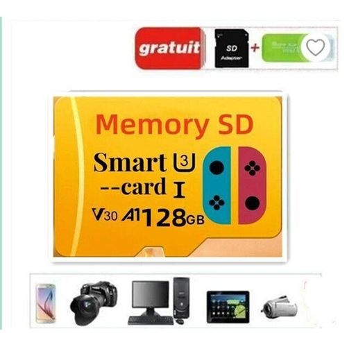 Carte mémoire 128 GO Gaming microSD UHS-I U3 V30 A1
