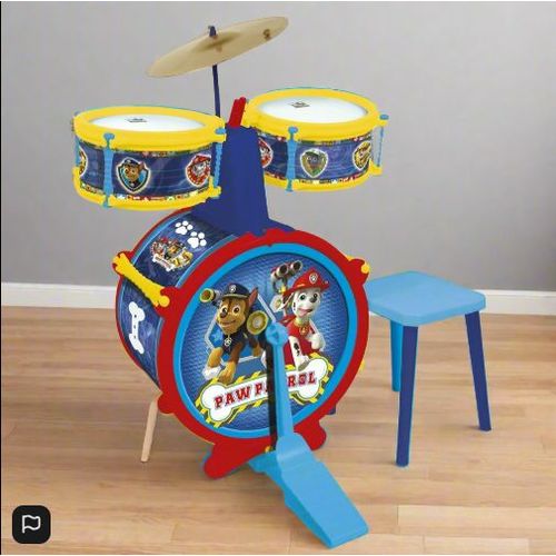 Paw Patrol Drums With Base And Stool With Drumsticks Plastic 55 X 36 X 38 Cm