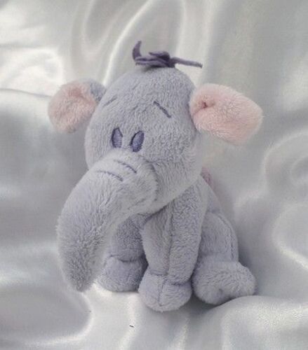Doudou Peluche Éléphant Assis Mauve Lumpy Hochet Disney Baby