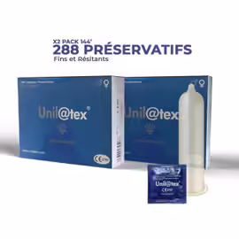 X2 Boîtes De 144 Préservatifs Fins Et Lubrifiés - Nature Masculin, Normes Ce, Capote Pour Homme