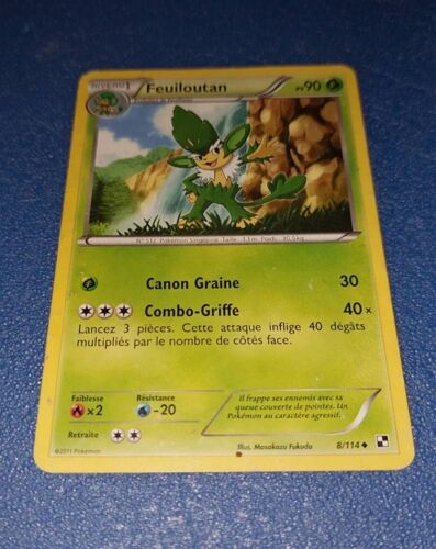 Carte Card Pokémon Feuiloutan 8 114