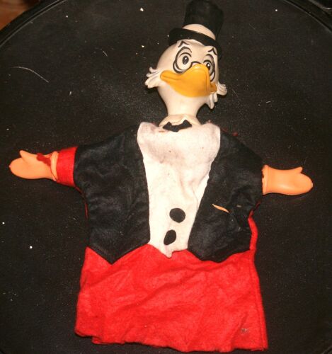 Marionnette À Mains Vintage Années 70 / Walt Disney / Mickey Et Ses Amis / Oncle Picsou / Tête Et Mains En Plastique / Corps En Tissus
