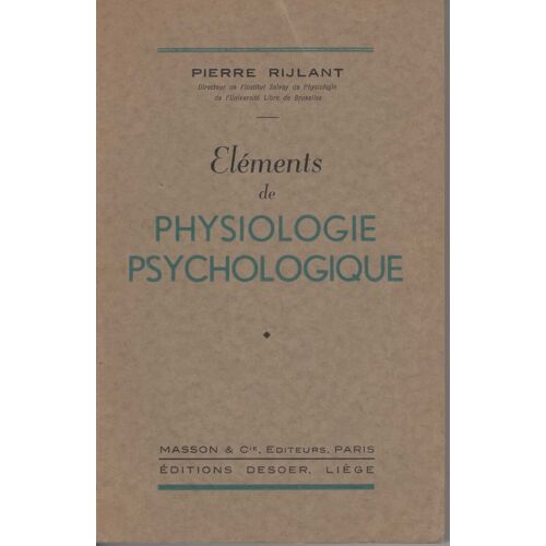Eléments De Physiologie Psychologique