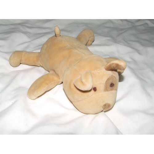 Chien Nicotoy Cocard Allonge Couche Marron Beige
