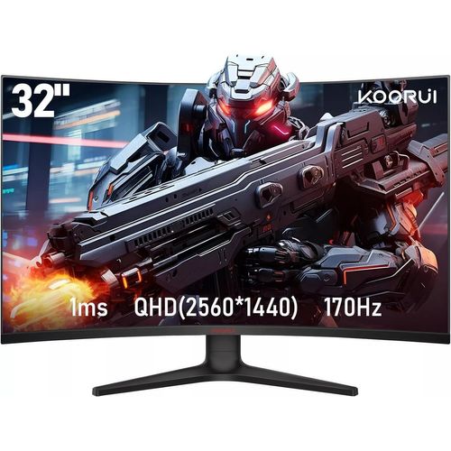 KOORUI Ecran PC Gaming Incurvé 31,5 - 2560 X 1440 - 1500R VA 170Hz 2xHDMI