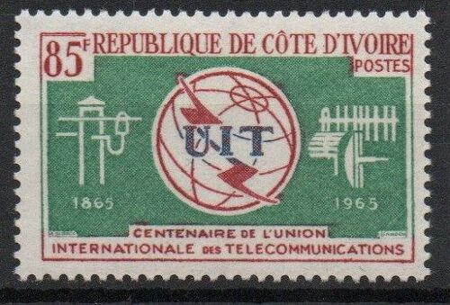 Cote D' Ivoire Timbre Centenaire De L' Uit 1965