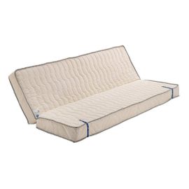 Matelas Très Ferme Pour Clic Clac 120x190 X 10 Cm - Dim Assise 60 Cm - Déhoussable Housse Lavable - 5 Zones De Confort - Ame Poli Lattex Haute Résilience - Hypoallergénique