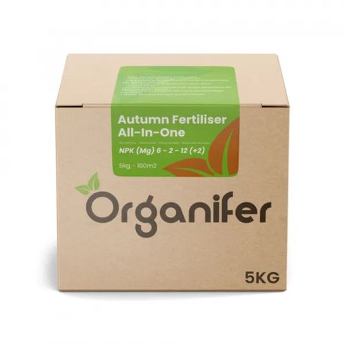 Engrais D'automne Tout-En-Un - 5 Kg - 100 M2 - Riche En Potassium - Engrais Pour Pelouse Automne - Engrais Pour Pelouse - Augmente La Résistance De La Pelouse Au Gel - Sécheresse - Organifer