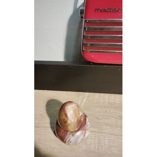 oeuf bougeoir en marbre