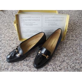Mocassin Pointure 37.5 Verni Noir Petit Talon