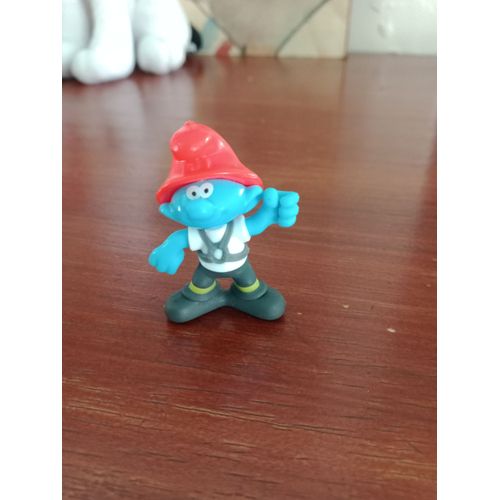 Figurine Kinder (2018) - Les Schtroumpfs En Ville N° 5 - Schtroumpf Pompier Sans Un Grappin