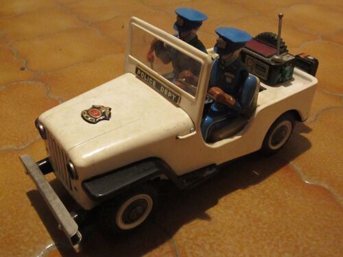 Voiture De Police À Piles Années 60-70