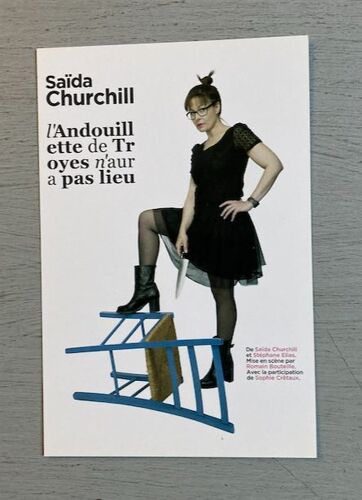Carte : Saïda Churchill, L'andouillette De Troyes N'aura Pas Lieu. Le Fil À Plomb, Toulouse. 2014 (Format Carte Postale)