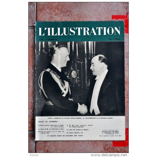 L´Illustration N°4998 - 17 Decembre 1938 - Ribbentrop Et Daladier - Epaves De Guerre - Nigeria - Suisse Argentine ... 4998
