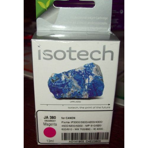 isotech JA 380 cartouche générique  magenta , pour canon Pixma IP 3300/3500/4200/4300/4500/5200/ 5300 - MP 510/520/600/610 - MX 700/850 - IX 4000