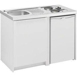 Kitchenette 100 Cm - Domino Électrique - 1 Porte - 1 Réfrigérateur - Cadette Moderna