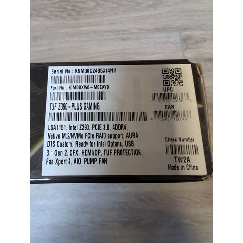 Carte Mere ASUS TUV Z390-PLUS Gaming avec processeur Intel Core I5 - 9600KF