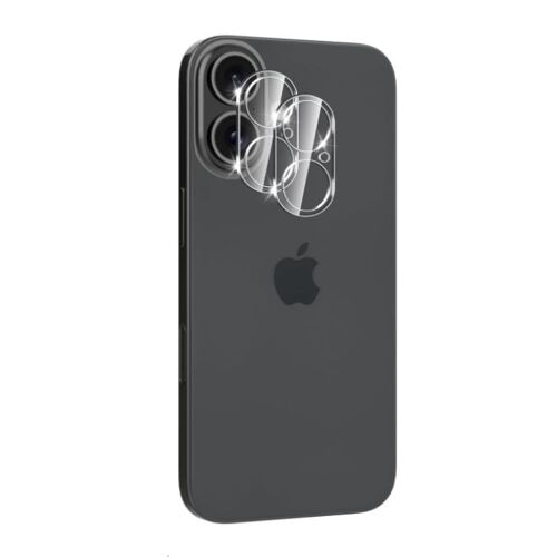 HQSELECTION® Lot de 2 Protection Objectif Caméra Arrière en Verre Trempé Pour iPhone 16 Plus (6,7 Pouces) , Film en Verre Trempé 9H, Ultra HD, Anti-Rayures