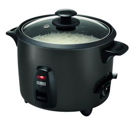 Cuiseur à riz 2.3L Fonction maintien au chaud Accessoires fournis : spatule, bol doseur et panier vapeur CARREFOUR