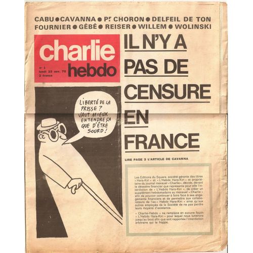 Charlie Hebdo N°1 - Lundi 23 Novembre 1970