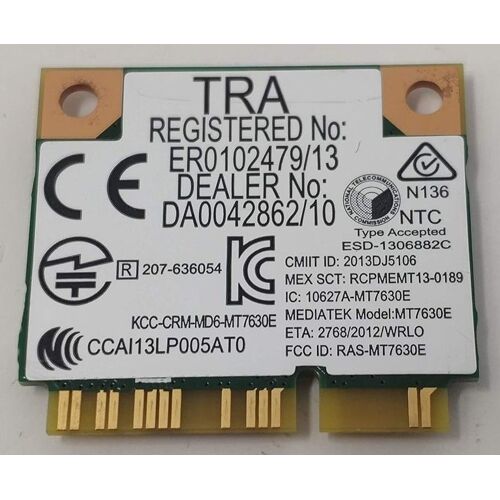 Carte réseau sans fil Bluetooth pour Asus S301LP Wifi N et Bluetooth 4.0 MEDIATEK MT7630E 0C011-00042300