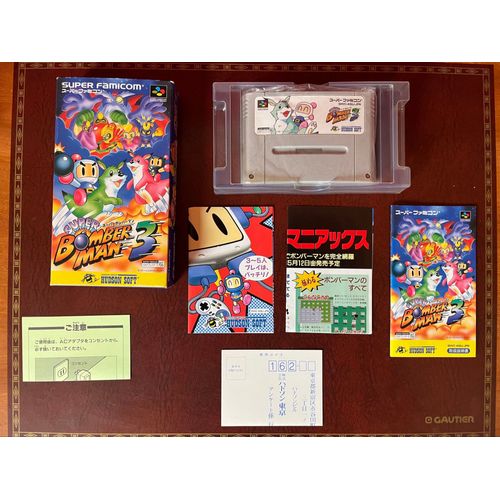 Super Bomberman 3 Super Famicom Shvc-As6j-Jpn 1995 Jeu Boite Complet Très Bon État.