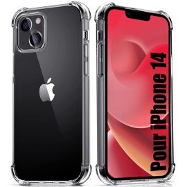 Coque Silicone Iphone 14 Bumper Avec Coin Renforce Slim Transparent