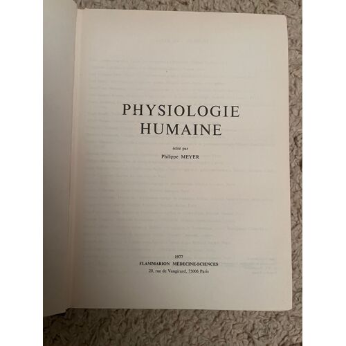 Physiologie Humaine
