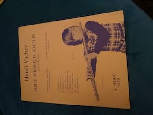 Partition - Croquis Faciles Pour Flûte Seule "Villageoise" 3ème Degré