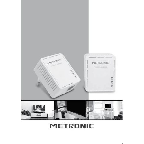 Répéteur Metronic MET426 NetPlug 500 Adaptateur CPL 2x CPL METRONIC 495417 officiel kit duo original ethernet prise internet réseau 2x CPL METRONIC 495417 officiel kit duo original ethernet 500 mbs