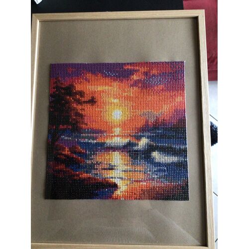 Tableau Painting Diamants Couché De Soleil 