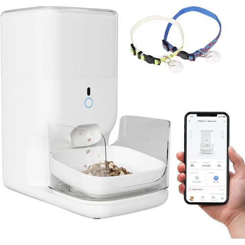 Catlink Mangeoire Automatique Pour Chats, Rapport De Santé Du Chat, Détection Multi-Chats, Capacité De 4 Litres, Distributeur D'aliments Compatible Wifi