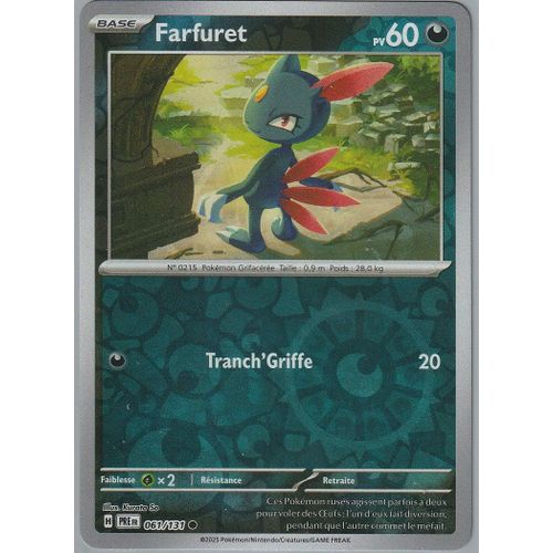 Carte Pokémon - Farfuret - 061/131 - Reverse - Ev8,5 Evolutions Prismatiques